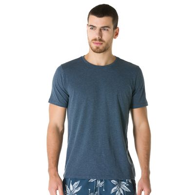 Camiseta Masculina Manga Curta Track&Field Basic Mescla Azul Movement Cotton Beach