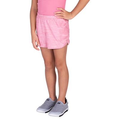 Shorts feminino infantil logo mescla flamingo