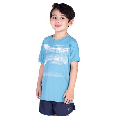 Camiseta masculina infantil manga curta thermodry reflexo