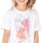 Camiseta-feminina-infantil-manga-curta-thermodry-flor-detalhe