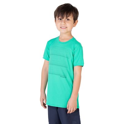 Camiseta masculina infantil manga curta thermodry traços