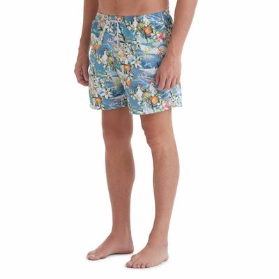 Shorts masculino médio estampado beach tropical