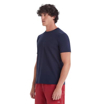 Camiseta masculina manga curta beach azul noturno