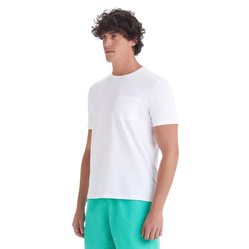 camiseta-masculina-manga-curta-de-algodao-beach-branca-lado