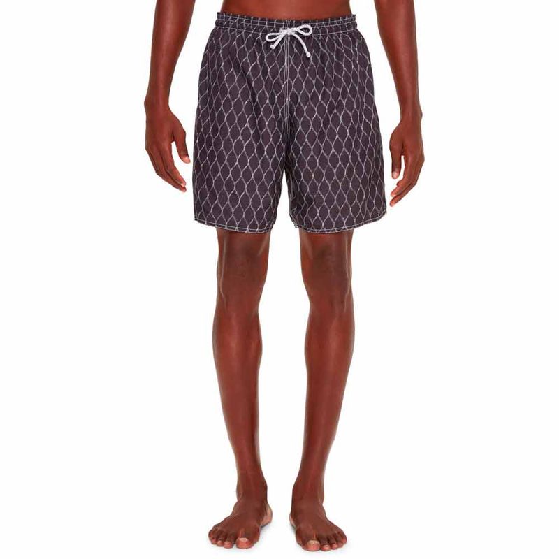shorts-de-praia-masculino-dupla-face-estampado-rede-preto-frente