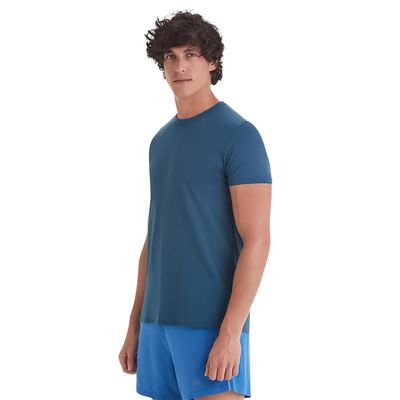 Camiseta básica masculina thermodry manga curta anoitecer