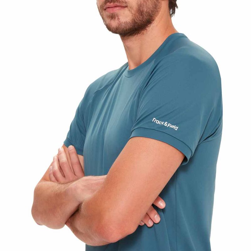 camiseta-masculina-esportiva-protecao-uv-azul-detalhe