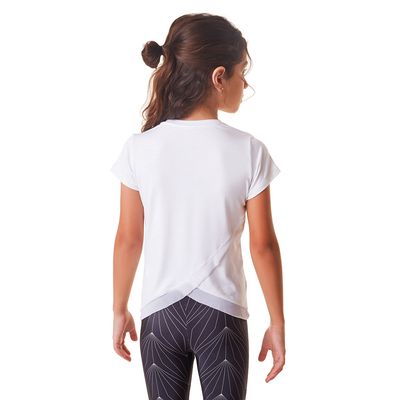 Camiseta feminina infantil manga curta conexão