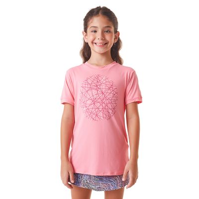 Camiseta feminina infantil  manga curta themordy linhas