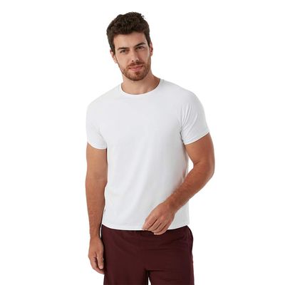 Camiseta masculina manga curta uv mesh branca