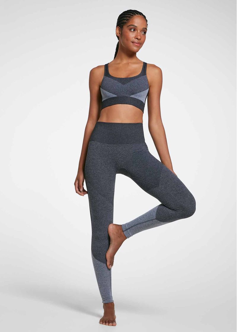 Legging Fitness Seamless Cinza Mescla