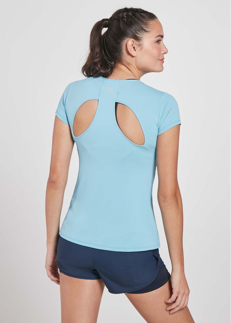 Camiseta para corrida feminina manga curta gota ceuazul confortavel para treinar Track&Field