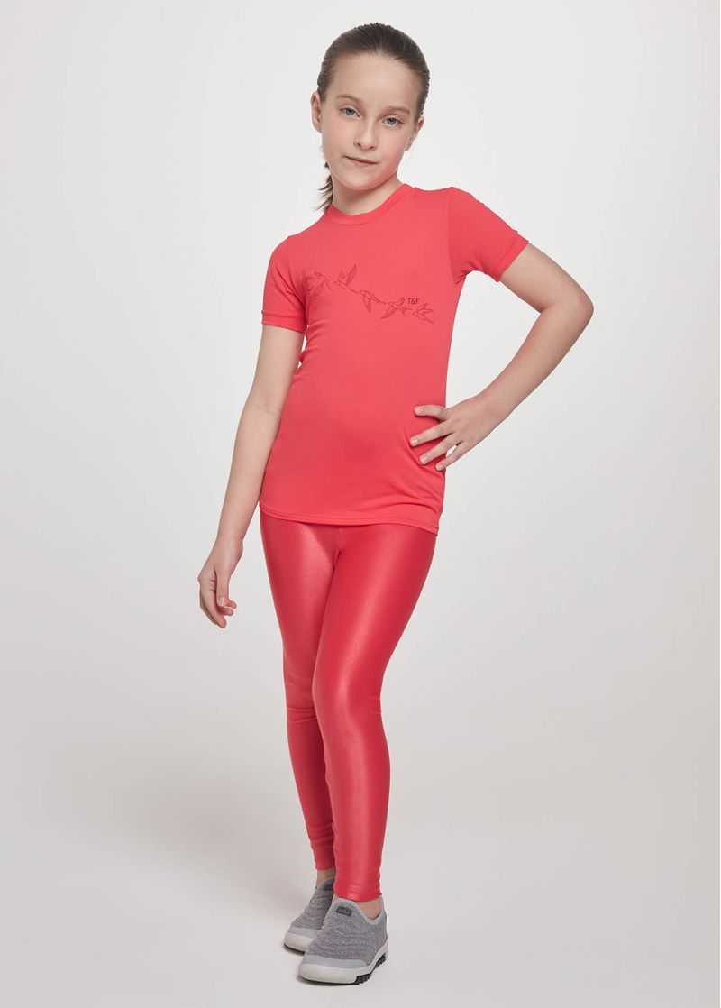 Legging feminina infantil textura paprica - Track&Field