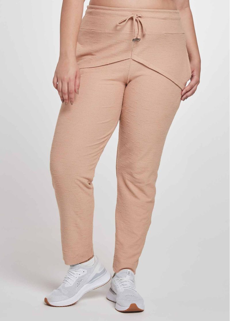 Calça Feminina Recortes palha