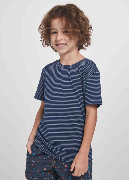 Camiseta Infantil Masculina Estampada Beach