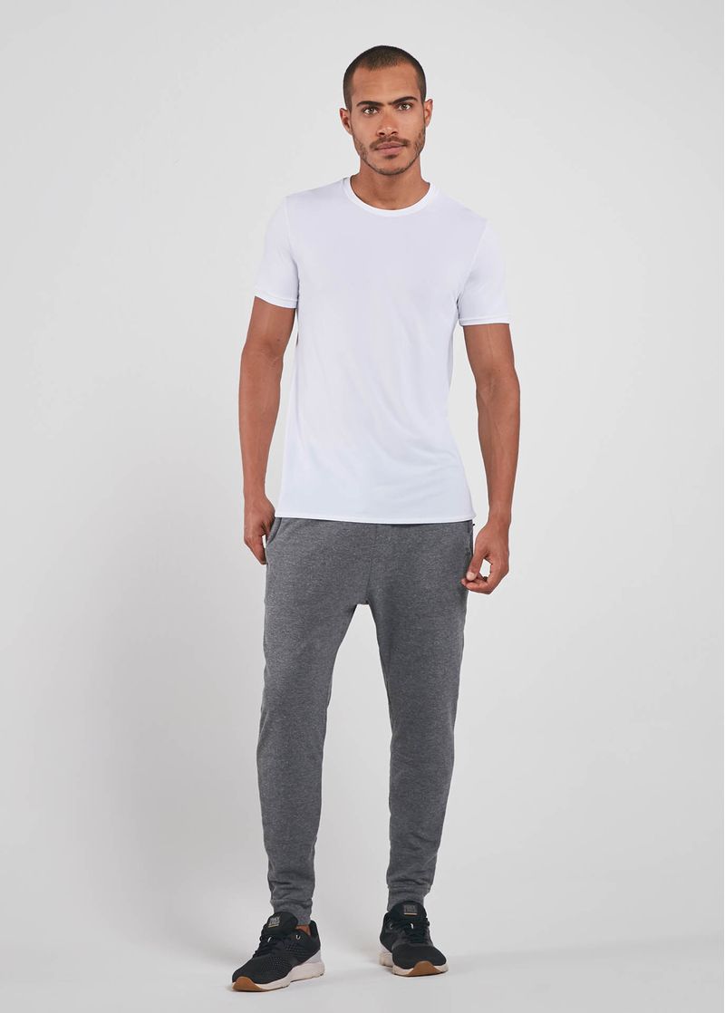 Calça Moletom Masculina Slim Cinza