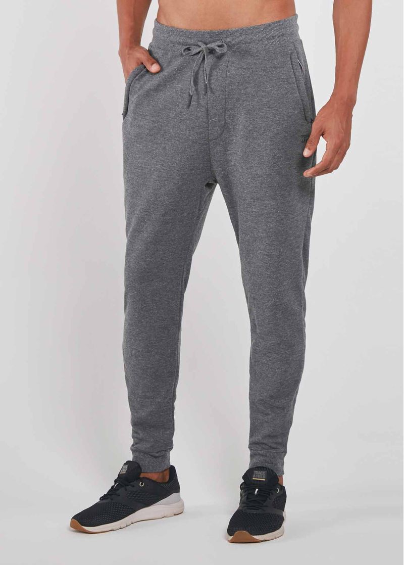 Calça Moletom Masculina Slim Cinza