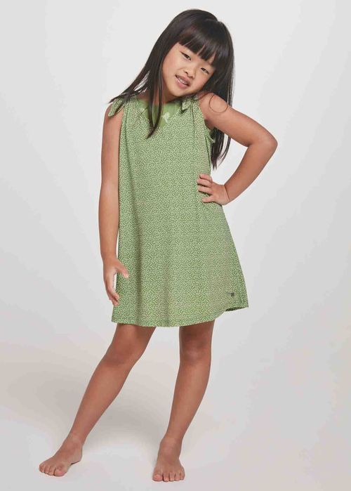 Vestido Infantil Laço Poá