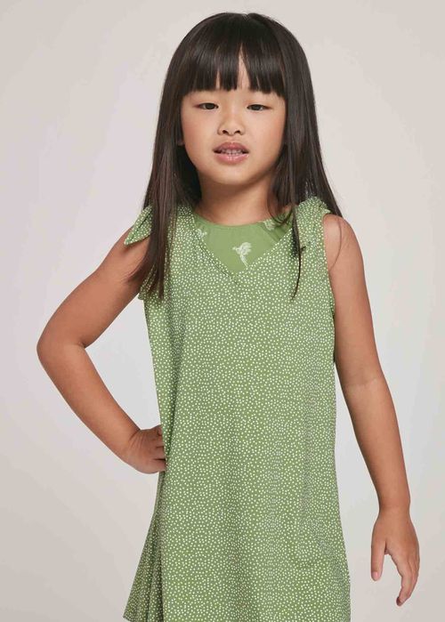 Vestido Infantil Laço Poá
