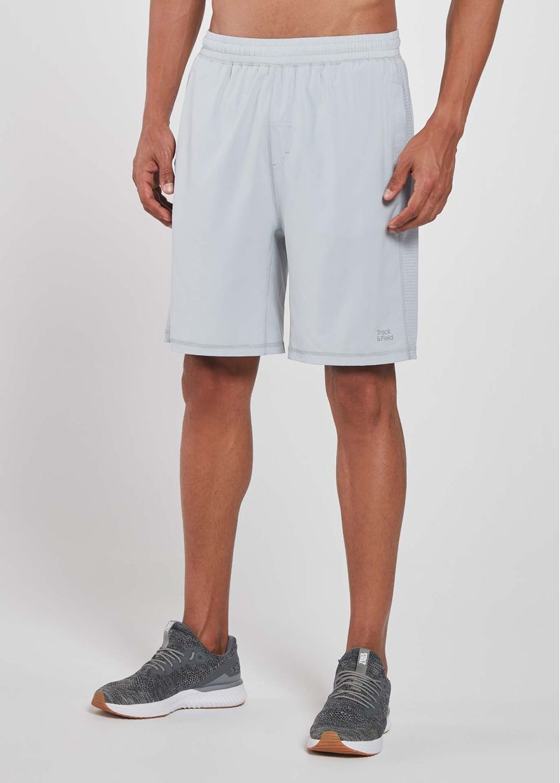 shorts_masculino_longo_stretch_cinza_prata_para_treinar_frente
