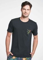 camiseta_masculina_manga_curta_coolc_flor_preta_para_praia_frente