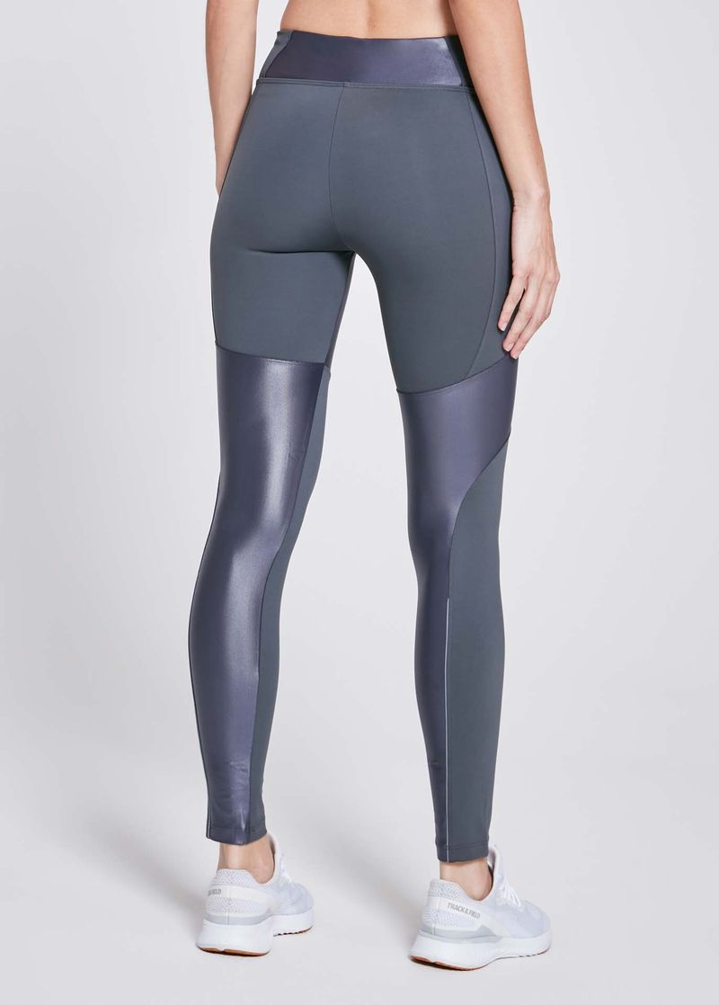 Calça Legging Recorte Cirê Chumbo - Roupas Femininas