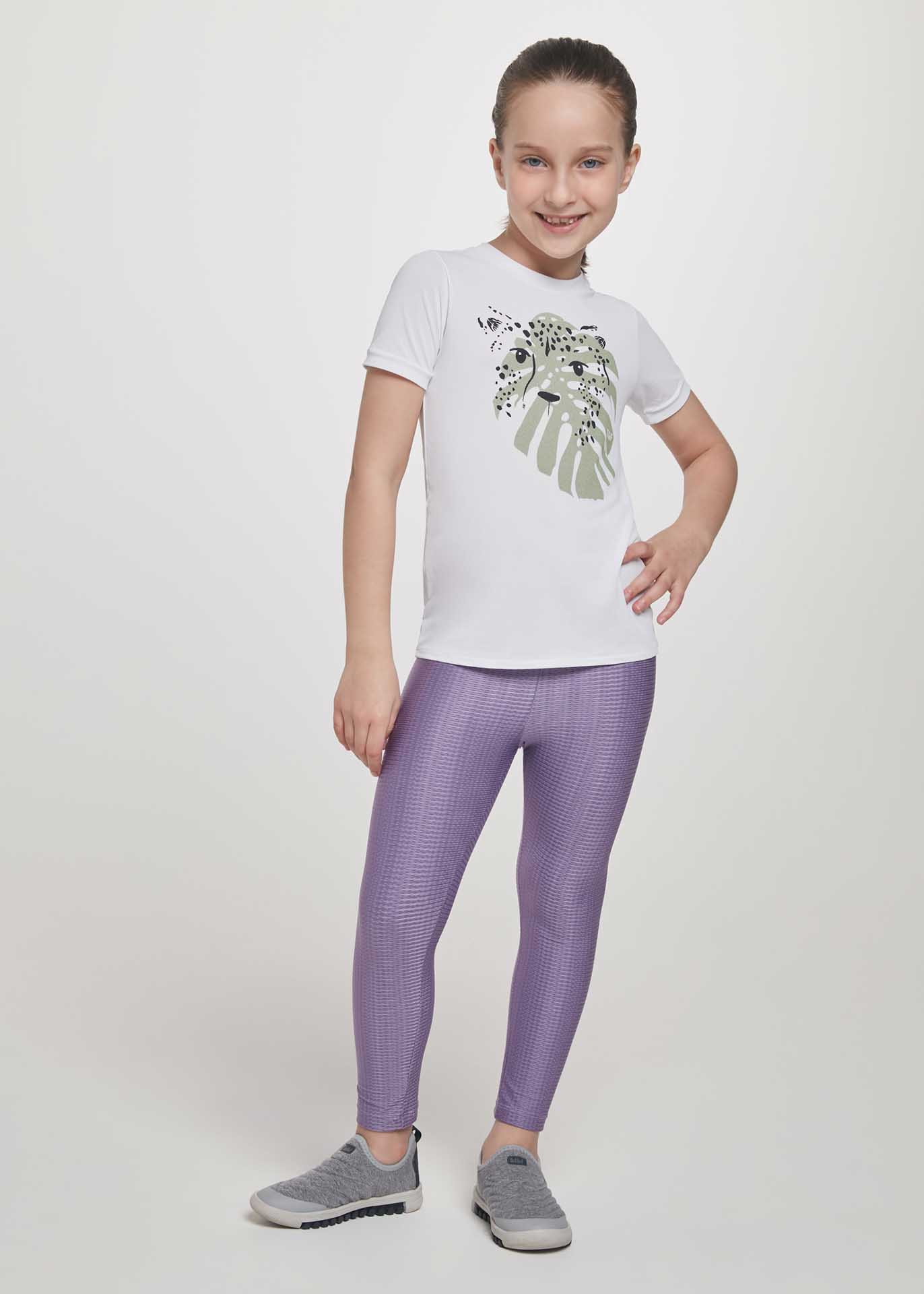 Legging feminina infantil textura ametista - Track&Field