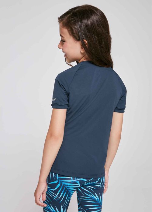 Camiseta Infantil Feminina Manga Curta Com Proteção Uv