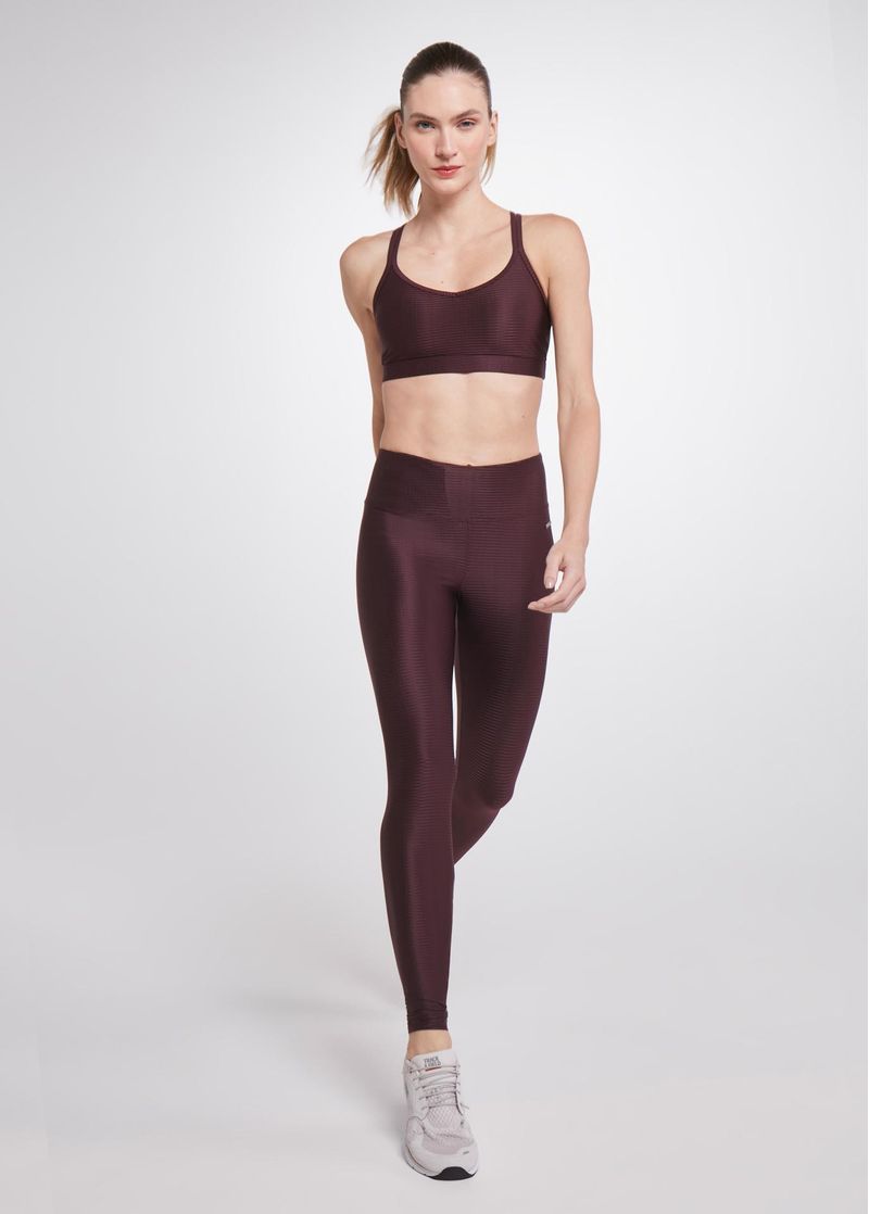 calca legging feminina textura uva - Track&Field