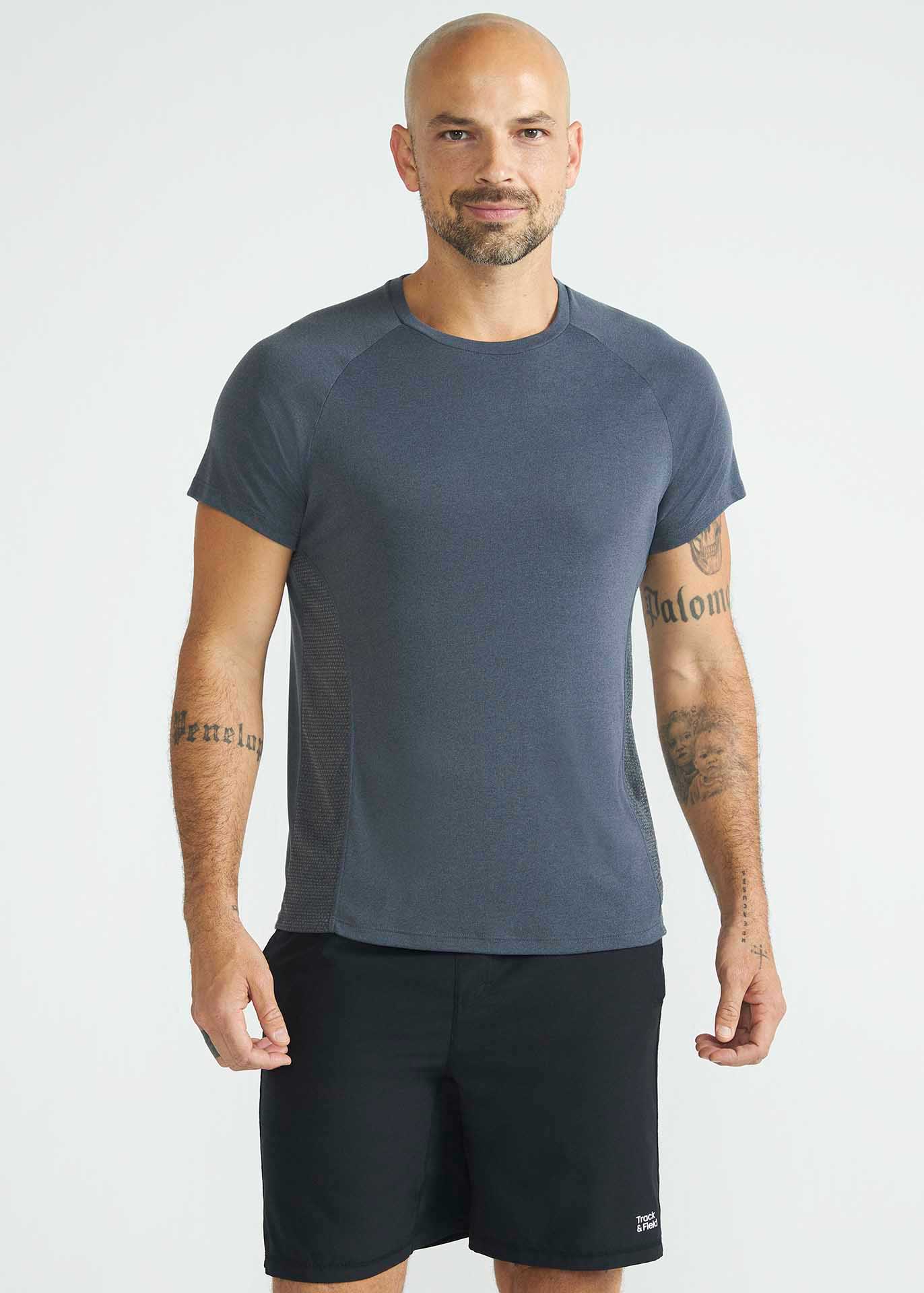Camiseta Masculina Manga Curta Mesh Cinza | Track&Field