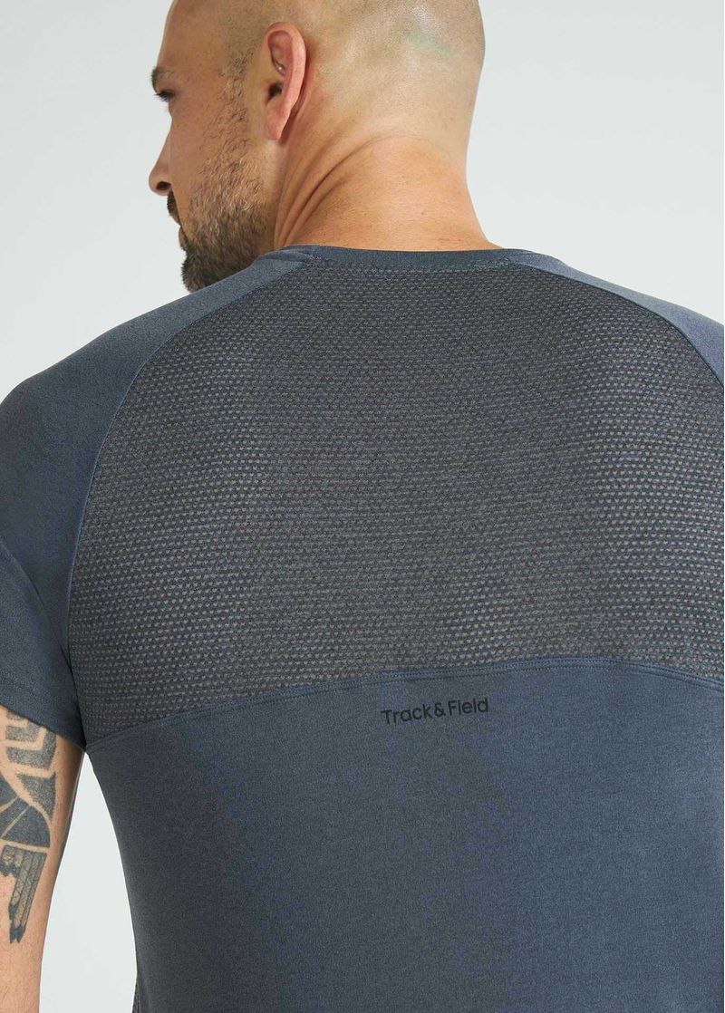 Camiseta Masculina Manga Curta Mesh Cinza | Track&Field