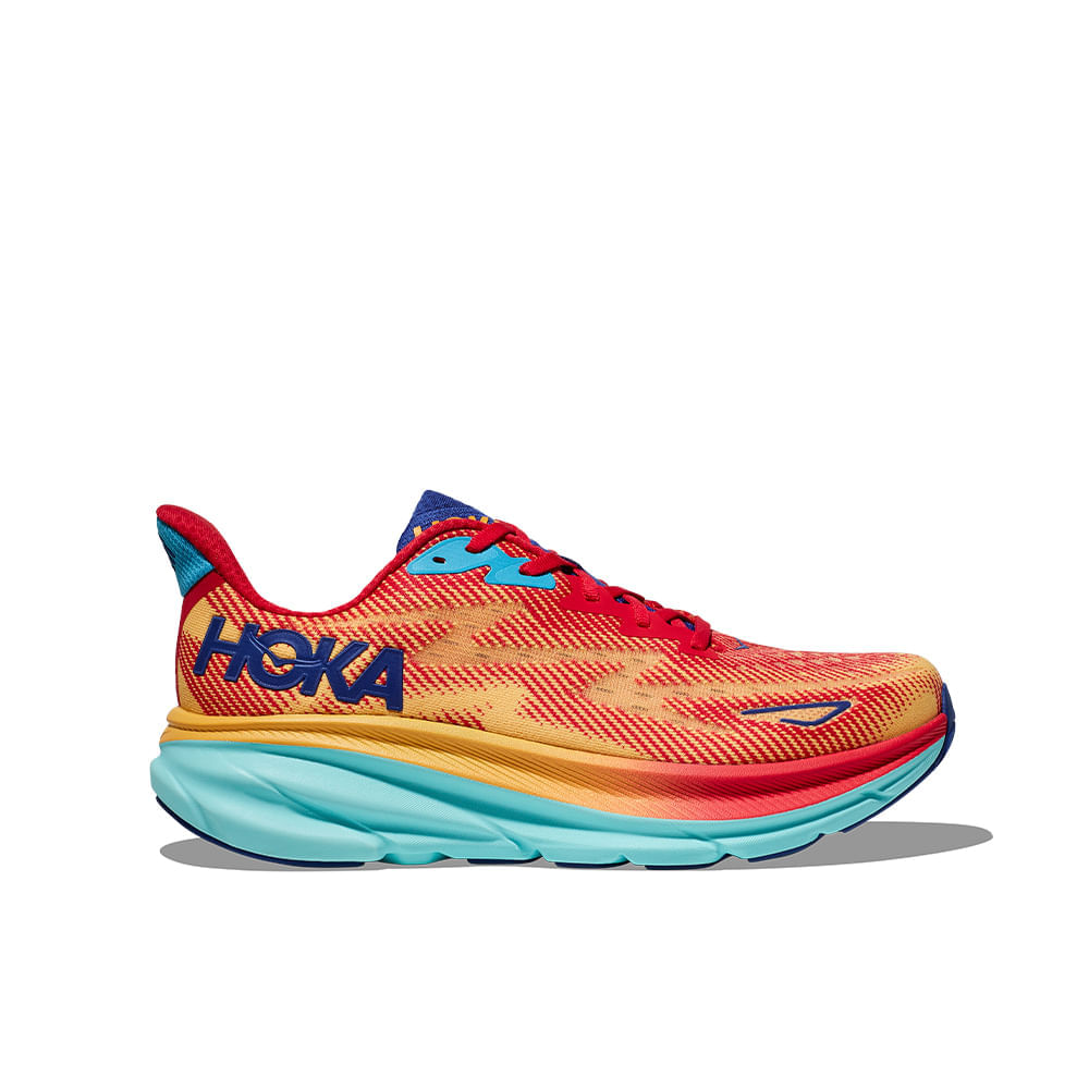 Tênis Masculino Hoka Clifton 9 laranja |tFmall - Track&Field