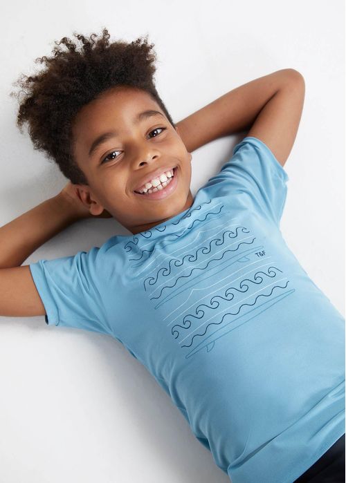 Camiseta Infantil Masculina Manga Curta Thermodry Praia