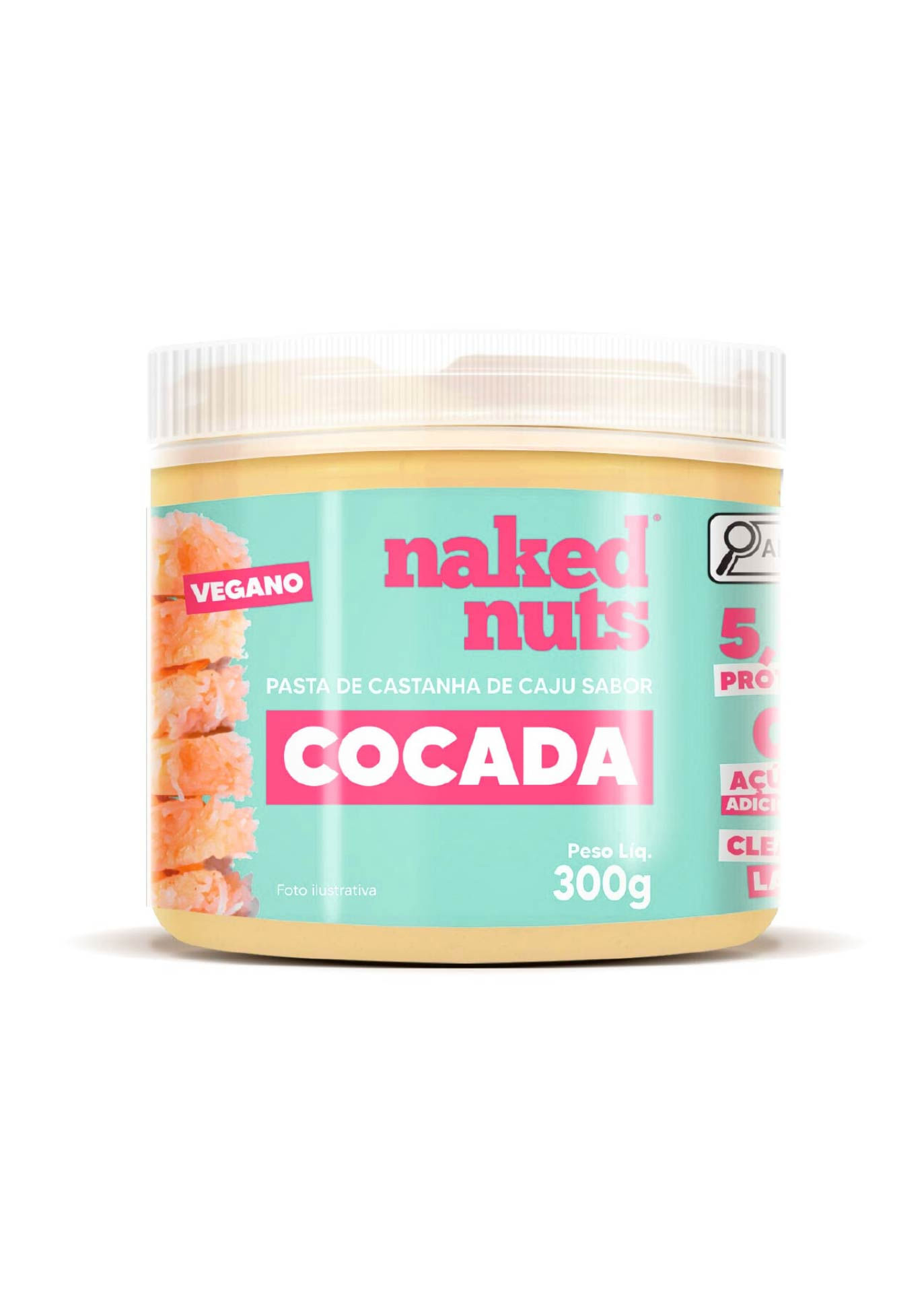 Pasta de Castanha de Caju Sabor Cocada 300g Naked Nuts
