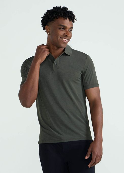 Polo Masculina Slim Mesh