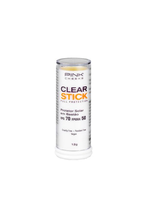 Protetor Clear Stick Transparente FPS 70 FPUVA 95 - 12g