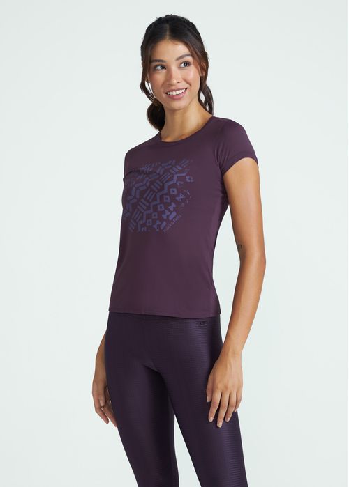 Camiseta Feminina Manga Curta Thermodry Étnica