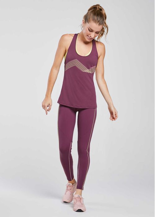 Calça Legging Feminina Recortes Caminhos