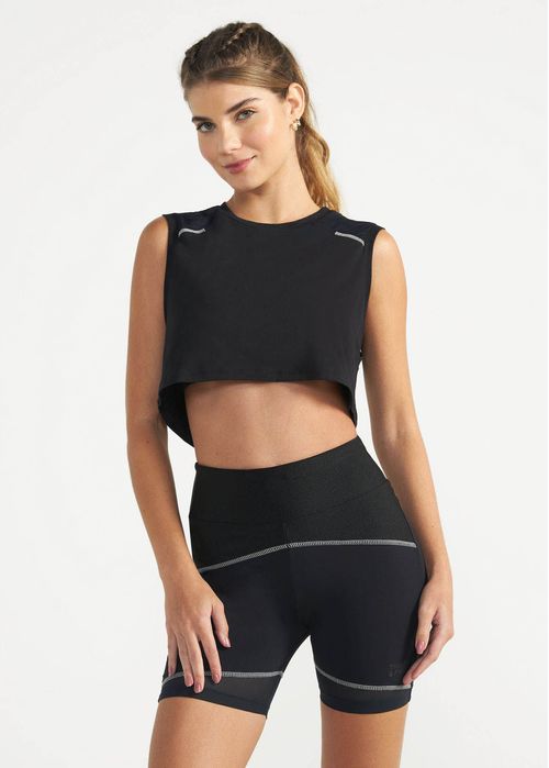 Regata Feminina Cropped Patch