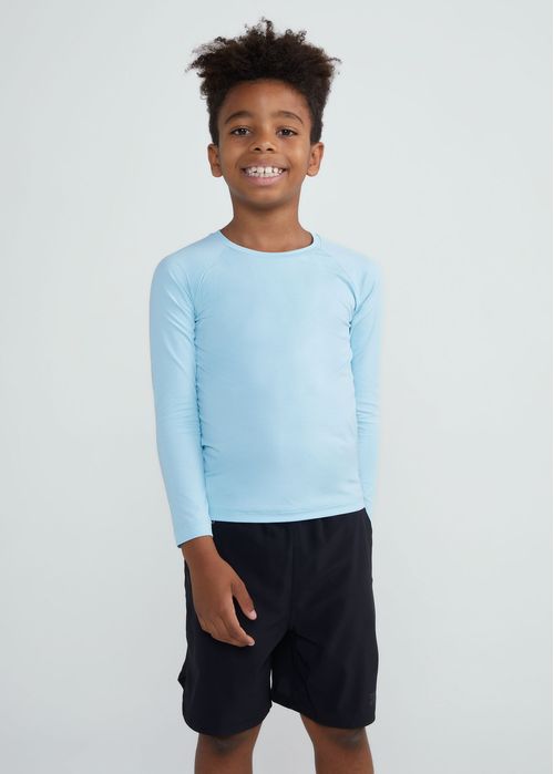 Camiseta Infantil Unissex Manga Longa Uv Mesh