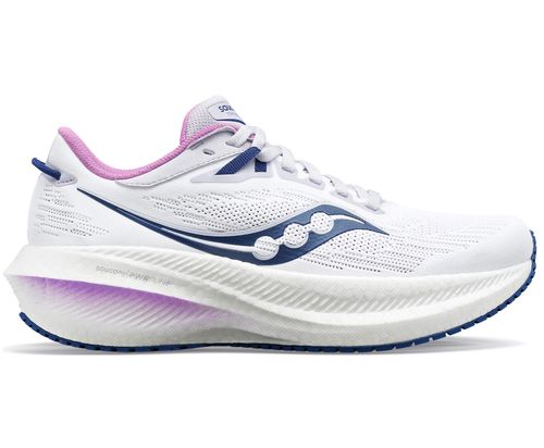 Tênis Corrida Feminino Saucony Triumph 21 Branco/Lilás