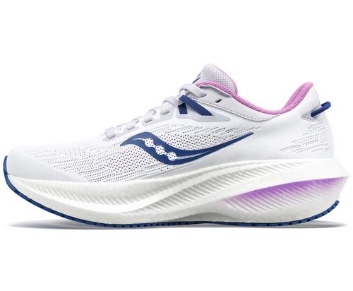 Tênis Corrida Feminino Saucony Triumph 21 Branco/Lilás