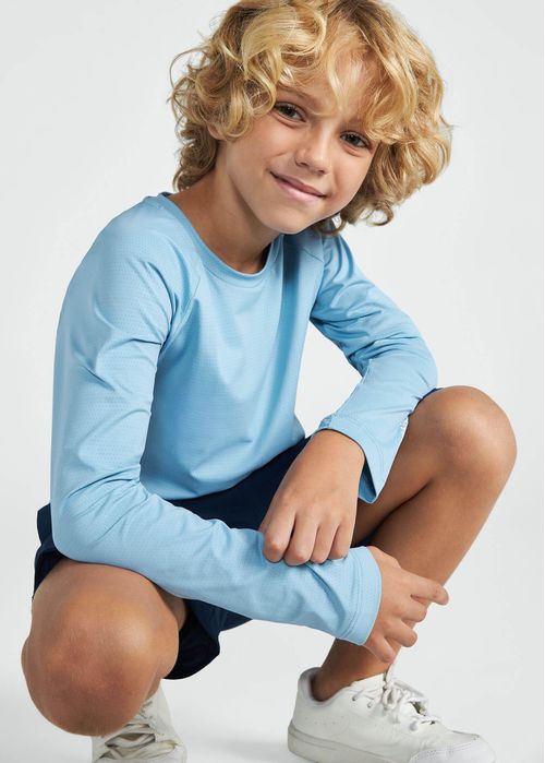 Camiseta Infantil Masculina Manga Longa Uv Mesh