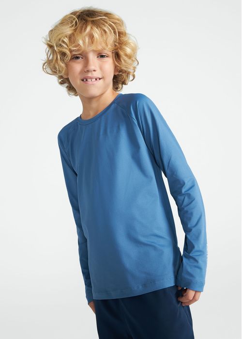 Camiseta Masculina Infantil Manga Longa Uv Mesh