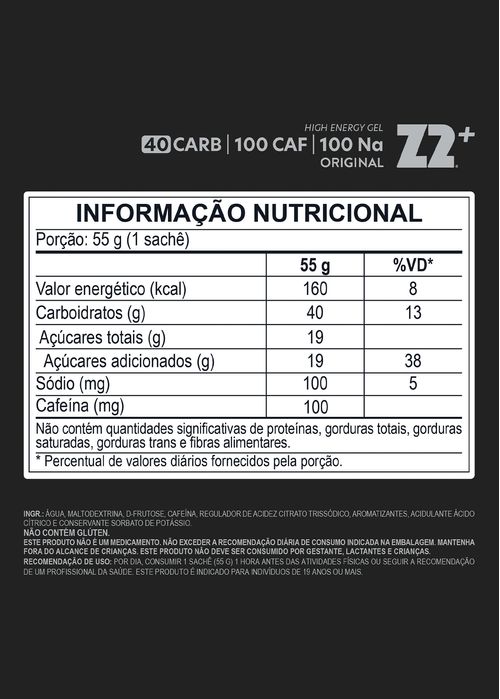 Gel com cafeína 40carb Z2 55g