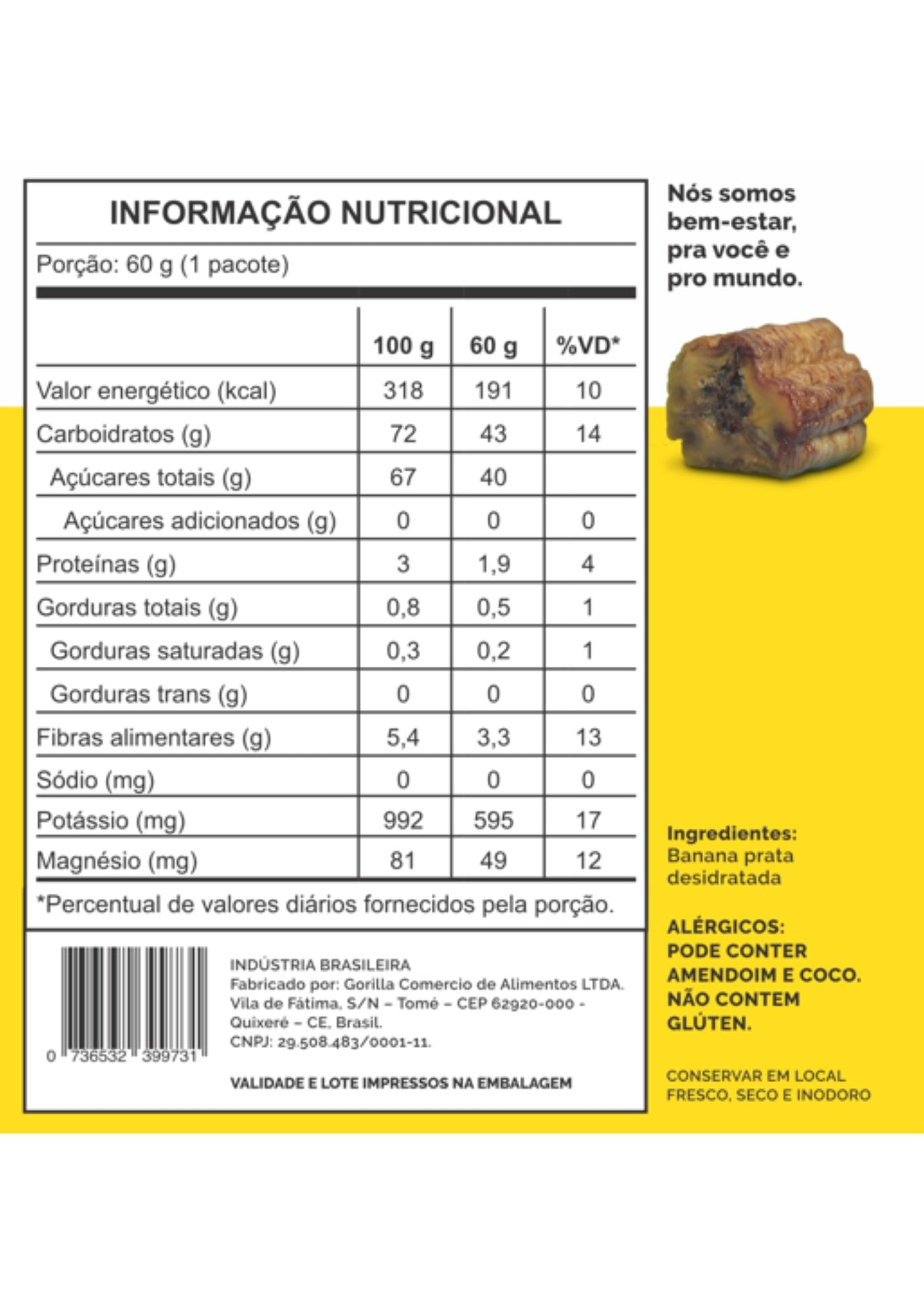 Snack Banan Gorilla 60g | TFC Market - Track&Field