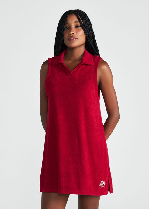 Vestido Atoalhado Cordas
