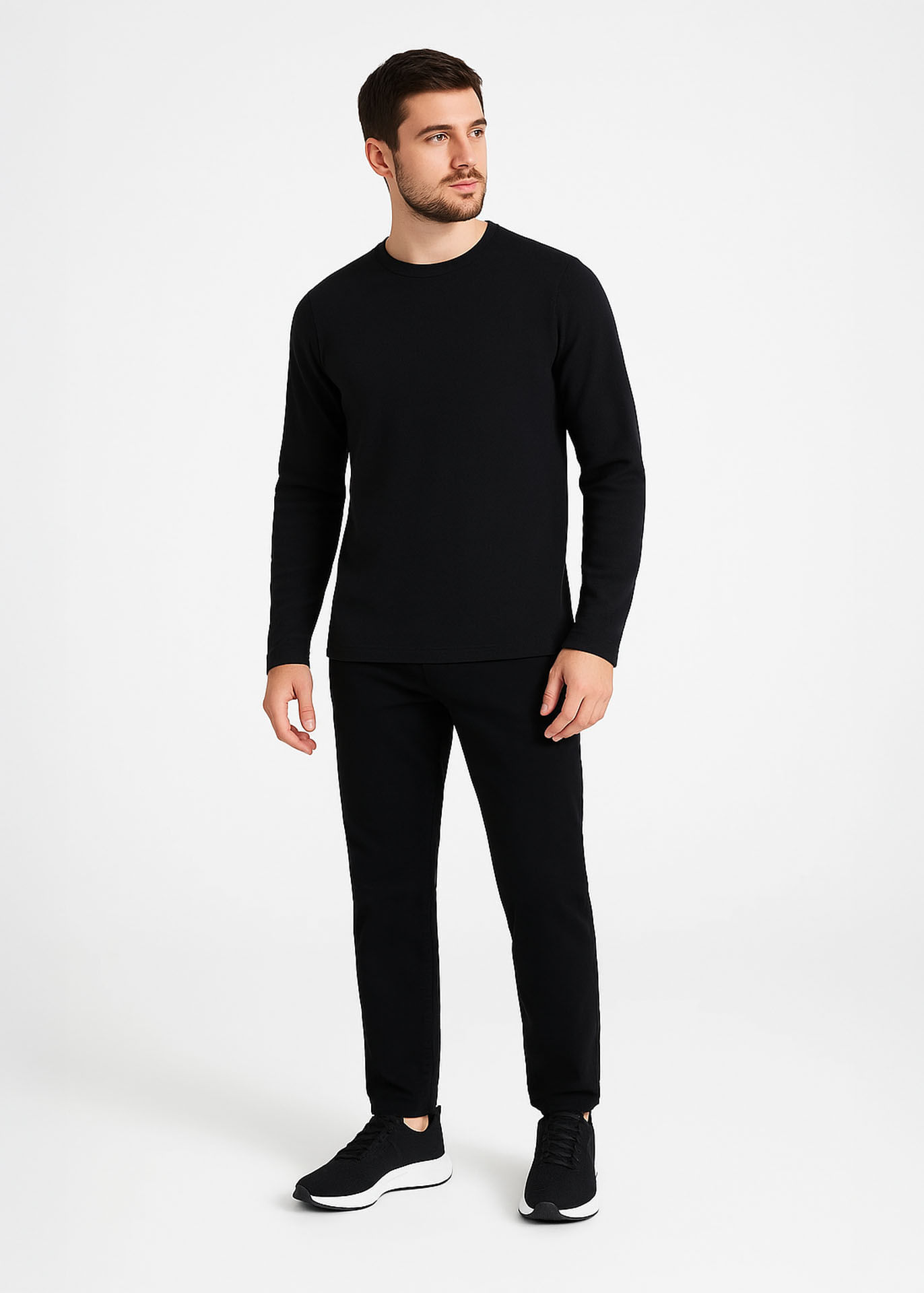 Camiseta Masculina Manga Longa Quadrile Preto | Track&Field