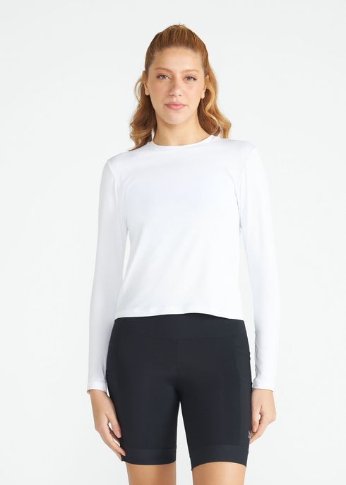 Camiseta Feminina Manga Longa Uv Mesh