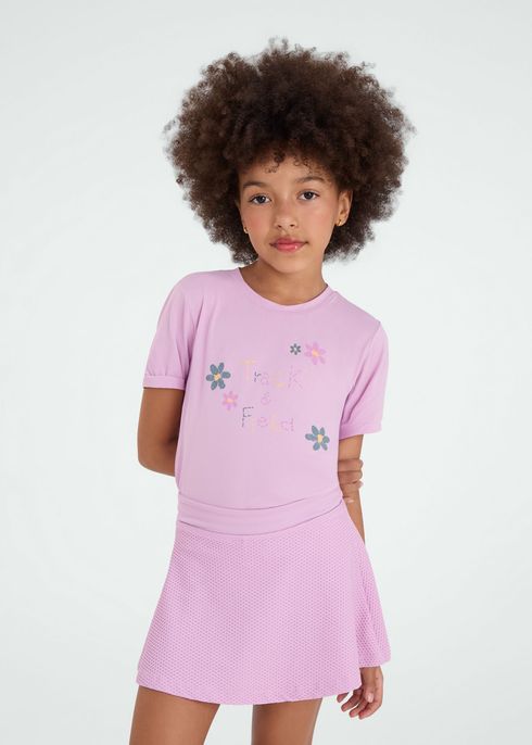 Camiseta Infantil Feminina Manga Curta Thermodry Pespontos